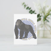 Classic Gorilla Postkarte (Stehend Vorderseite)