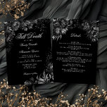 Classic Gothic Black 'bis zum Tod Hochzeit Details Einladung<br><div class="desc">Die zeitlose Faszination unseres klassisch-gotischen Schwarz 'bis zum Tod Hochzeit Details Einladung Design, wo Eleganz trifft auf das ätherische. Eine bezaubernde Touch dunkler Romantik, die mit faszinierenden botanischen Motiven geschmückt ist und schwarze Hintergründe mit üppigen Pionieren und zarten Rose aufweist, die eine stimmungsvolle Eleganz ausstrahlen, die perfekt für Ihren besonderen...</div>