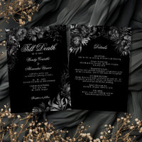 Classic Gothic Black 'bis zum Tod Hochzeit Details