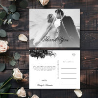 Classic Gothic Black Wedding Foto Vielen Dank