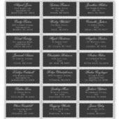Classic Gothic Black Wedding Guest Address Sticker (Vorderseite)