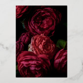 Classic Gothic Elegant Burgundy Gold Save the Date Folieneinladung (Rückseite)