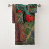 Classic Gothic Gemini Whimsical Butterfly Weibchen Badhandtuch Set (Insitu)