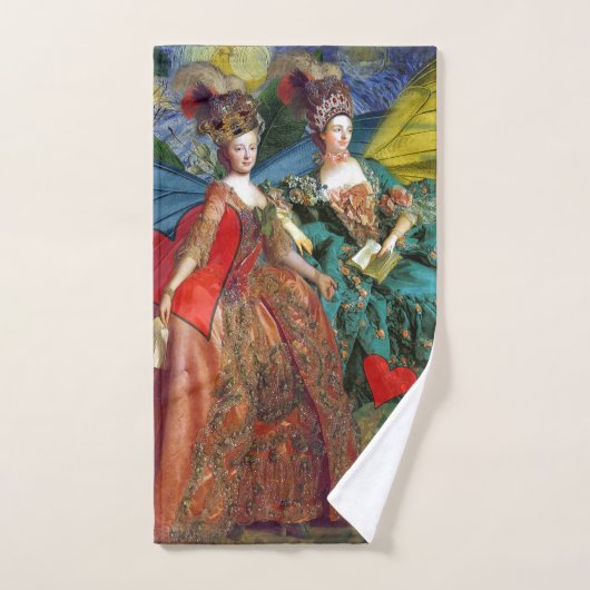 Classic Gothic Gemini Whimsical Butterfly Weibchen Badhandtuch Set (Handtuch)