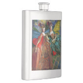 Classic Gothic Gemini Whimsical Butterfly Weibchen Flachmann (Rechts)