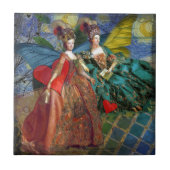 Classic Gothic Gemini Whimsical Butterfly Weibchen Fliese (Vorderseite)