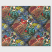 Classic Gothic Gemini Whimsical Butterfly Weibchen Geschenkpapier (Flach)