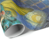 Classic Gothic Gemini Whimsical Butterfly Weibchen Geschenkpapier (Rolleneckpunkt)