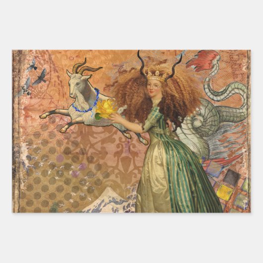 Classic Gothic Gemini Whimsical Butterfly Weibchen Geschenkpapier Set (Vorderseite 3)