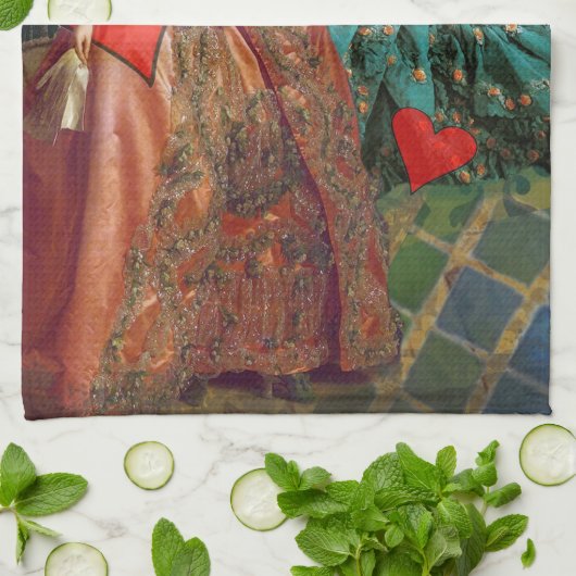 Classic Gothic Gemini Whimsical Butterfly Weibchen Geschirrtuch (Gefaltet)