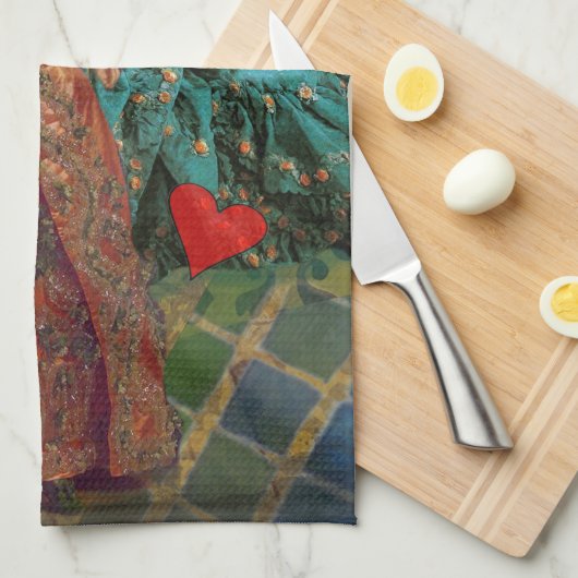 Classic Gothic Gemini Whimsical Butterfly Weibchen Geschirrtuch (Viertel Falte)