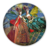 Classic Gothic Gemini Whimsical Butterfly Weibchen Keramikknauf (Vorderseite)