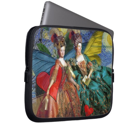 Classic Gothic Gemini Whimsical Butterfly Weibchen Laptopschutzhülle (Vorne Rechts)
