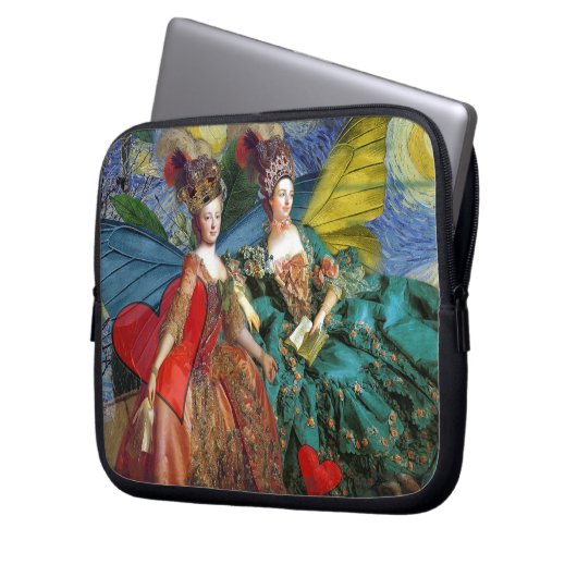Classic Gothic Gemini Whimsical Butterfly Weibchen Laptopschutzhülle (Vorderseite Links)