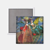 Classic Gothic Gemini Whimsical Butterfly Weibchen Magnet (Vorderseite/Rückseite)