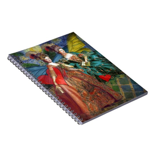 Classic Gothic Gemini Whimsical Butterfly Weibchen Notizblock (Rechte Seite)