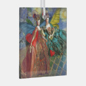 Classic Gothic Gemini Whimsical Butterfly Weibchen Ornament Aus Glas (Vorderseite Rechts)