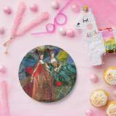 Classic Gothic Gemini Whimsical Butterfly Weibchen Pappteller (Party)