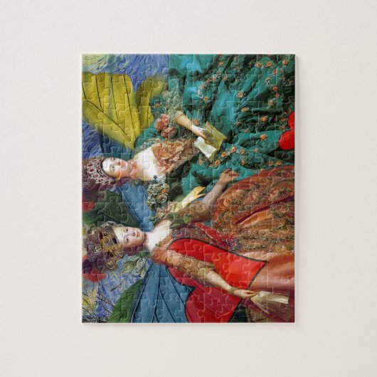 Classic Gothic Gemini Whimsical Butterfly Weibchen Puzzle (Vertikal)