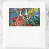 Classic Gothic Gemini Whimsical Butterfly Weibchen Rechteckiger Aufkleber (Tasche)