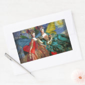 Classic Gothic Gemini Whimsical Butterfly Weibchen Rechteckiger Aufkleber (Umschlag)