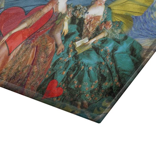 Classic Gothic Gemini Whimsical Butterfly Weibchen Schneidebrett (Ecke)