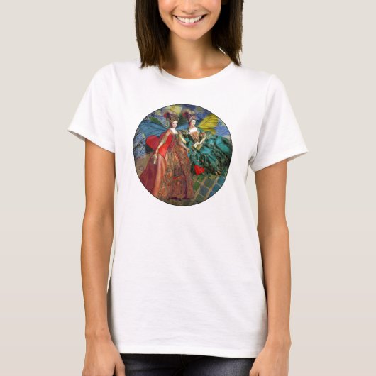 Classic Gothic Gemini Whimsical Butterfly Weibchen T-Shirt (Vorderseite)