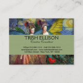 Classic Gothic Gemini Whimsical Butterfly Weibchen Visitenkarte (Rückseite)