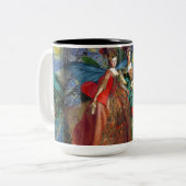 Classic Gothic Gemini Whimsical Butterfly Weibchen Zweifarbige Tasse (Vorderseite Links)