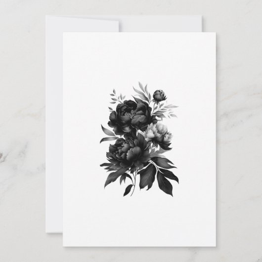 Classic Gothic Monogram Moon Wappen Wedding Einladung (Rückseite)