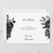 Classic Gothic White Trauzeuge Vorschlag Card Einladung (Rückseite)