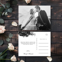 Classic Gothic White Wedding Foto Vielen Dank