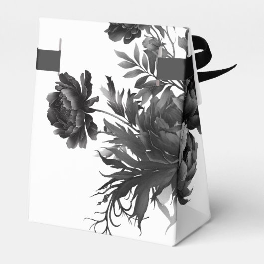 Classic Gothic White Wedding Vielen Dank Geschenkschachtel (Rückseite)