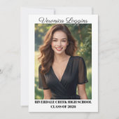 Classic Graduation Announcement Photo Cards Einladung (Vorderseite)
