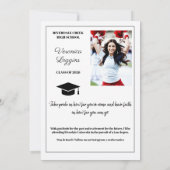 Classic Graduation Announcement Photo Cards Einladung (Rückseite)