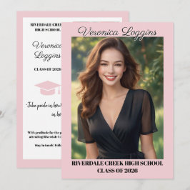 Classic Graduation Announcement Photo Cards Einladung