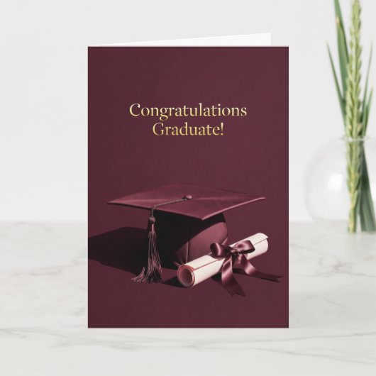 Classic Graduation Ceremony Theme Karte (Vorderseite)