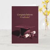Classic Graduation Ceremony Theme Karte (Gelbe Blume)