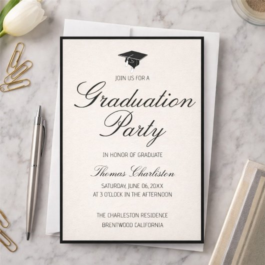 Classic Graduation Invitations  Einladung
