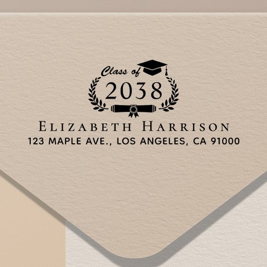 Classic Graduation Return Address Permastempel
