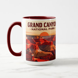 Classic Grand Canyon WPA Style Personalized Tasse