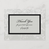 Classic Gray Beileid Vielen Dank Postcard Postkarte (Vorderseite)