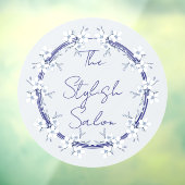 Classic Gray Blue Flowers Clings Business Zuhause Fensteraufkleber (Blatt 3)