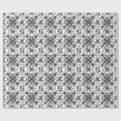 Classic Gray Botanical Floral Wrapping Paper Geschenkpapier (Flach)