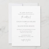 Classic Gray Elegante Wedding Einladung (Vorderseite)