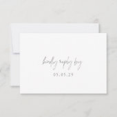 Classic Gray Elegante Wedding RSVP Karte (Vorderseite)