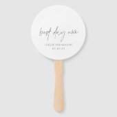 Classic Gray Foto Elegante Hochzeit Fächer (Vorderseite)