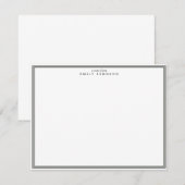 Classic Gray Frame Note Card Einladung (Vorne/Hinten)