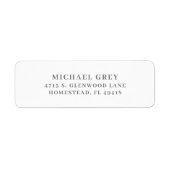 Classic Gray Moderne Rücksendeadresse (Vorne)