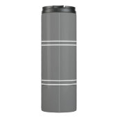 Classic Gray Personalisiert Monogram Initials Drin Thermosbecher (Rückseite)